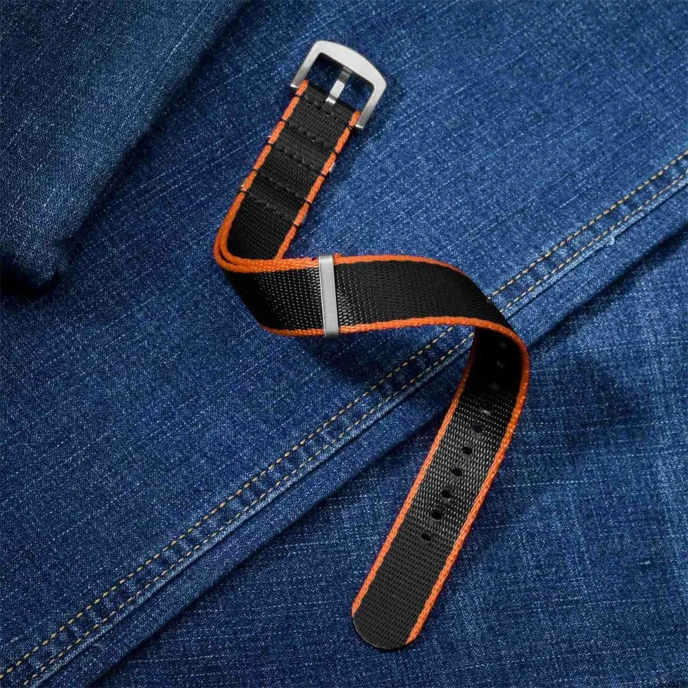 Nylon Watch Band 18mm 20mm 22mm Military Fashion Adjustable Watch Straps with Stainless Steel Buckle Include Tools