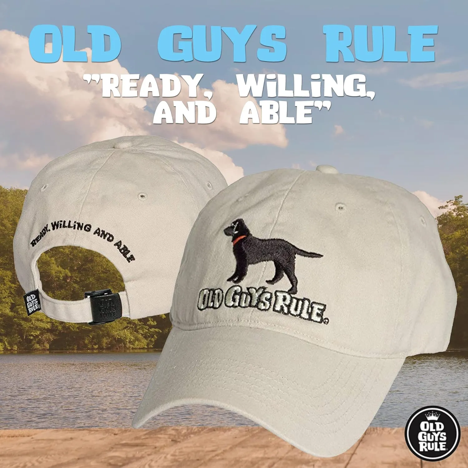 Old Guys Rule Men's Black Lab Hat