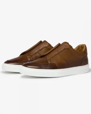 Oliver Sweeney Rende Mens Slip-On Leather Cupsole Trainers