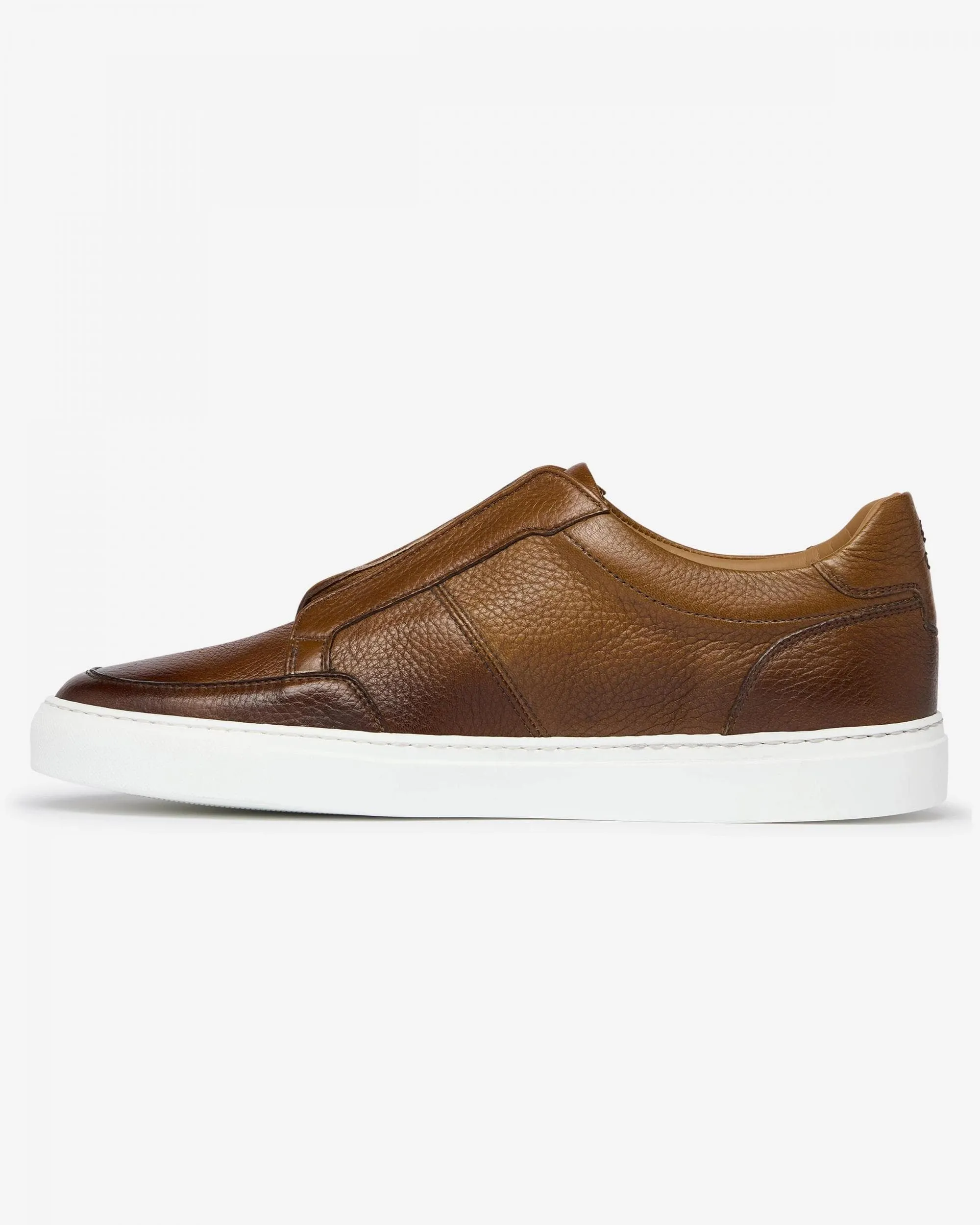 Oliver Sweeney Rende Mens Slip-On Leather Cupsole Trainers