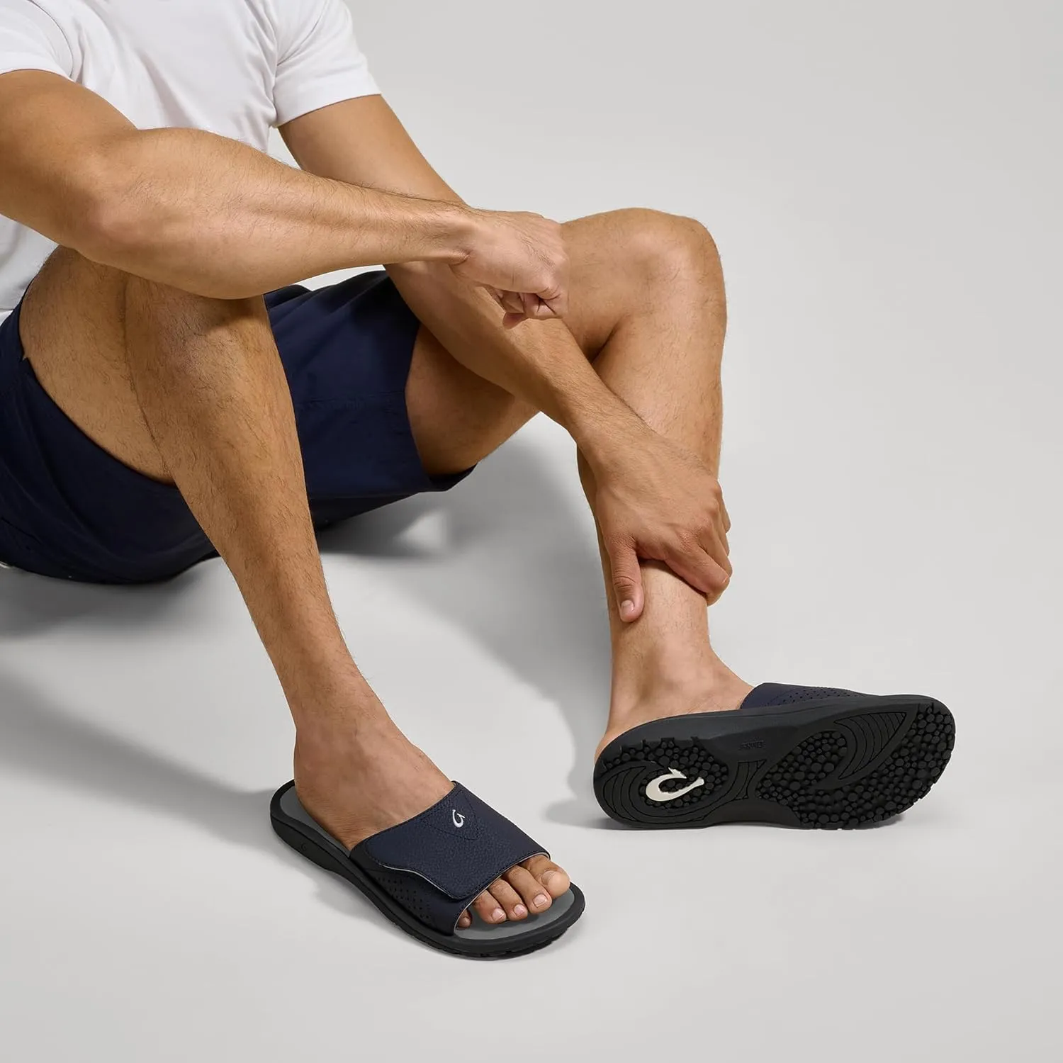 OLUKAI Nalu Slide Men's Versatile Slide Sandals, Water-Friendly & Adjustable Straps, Lightweight & Durable, All-Day Comfort & Support