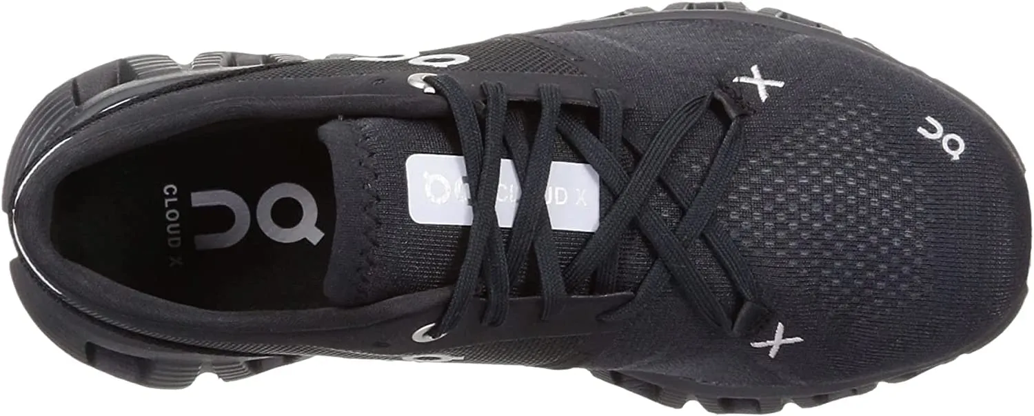 On Women's Cloud X 3 Sneakers, Black, 10 Medium US