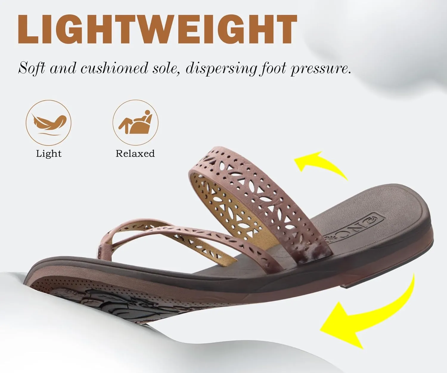 ONCAI Flip Flops for Womens,Flat Dressy Thong Sandals Square Toe with Fashion Summer Beach Comfortable Slip On Rubber Soles Size US 6-11