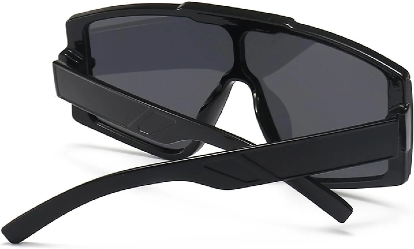 One-piece Flat Top Retro Oversized Frame Sunglasses for Women Style Sunglasses for Men