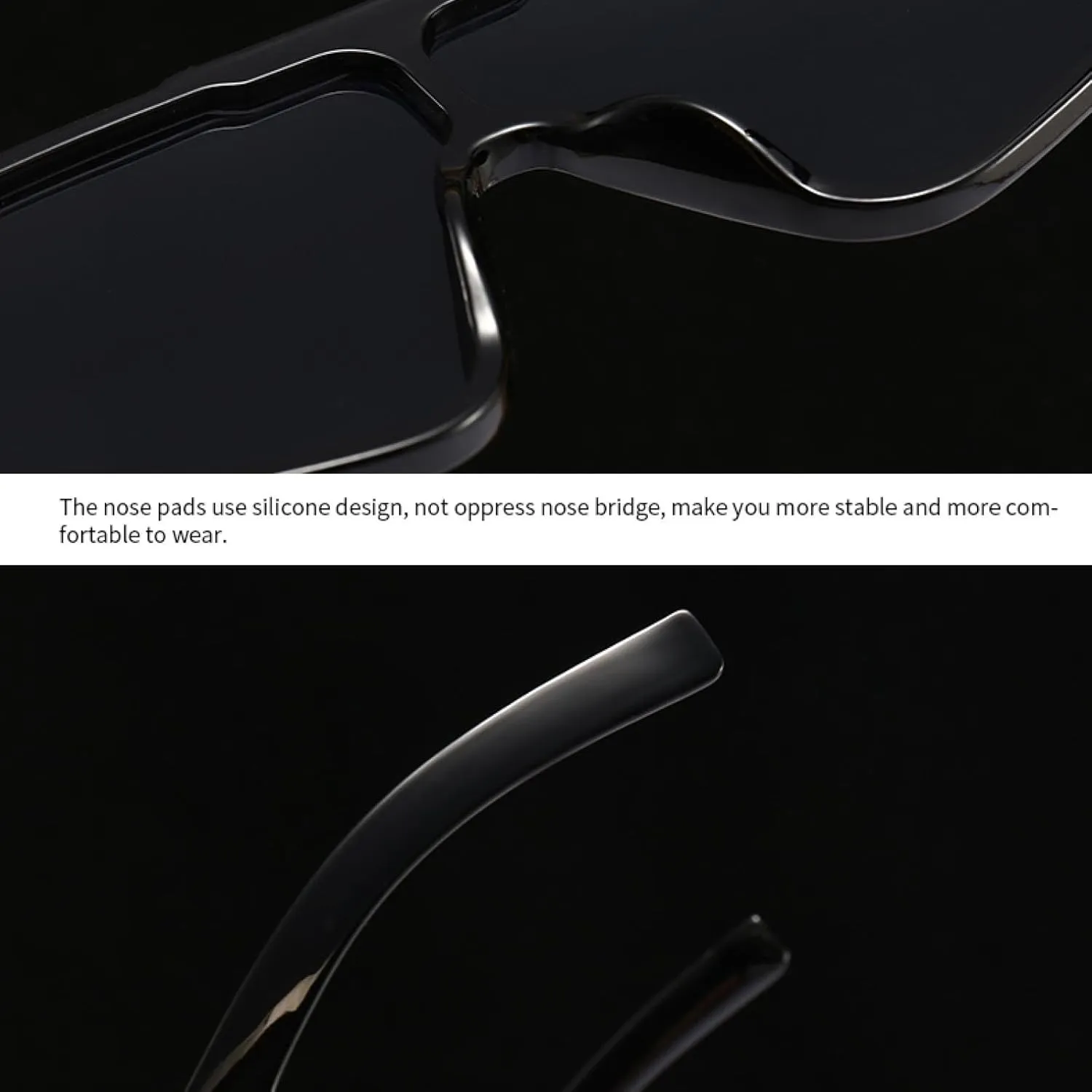 One-piece Flat Top Retro Oversized Frame Sunglasses for Women Style Sunglasses for Men