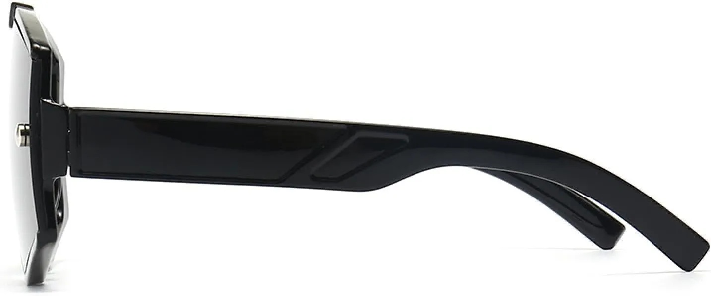 One-piece Flat Top Retro Oversized Frame Sunglasses for Women Style Sunglasses for Men
