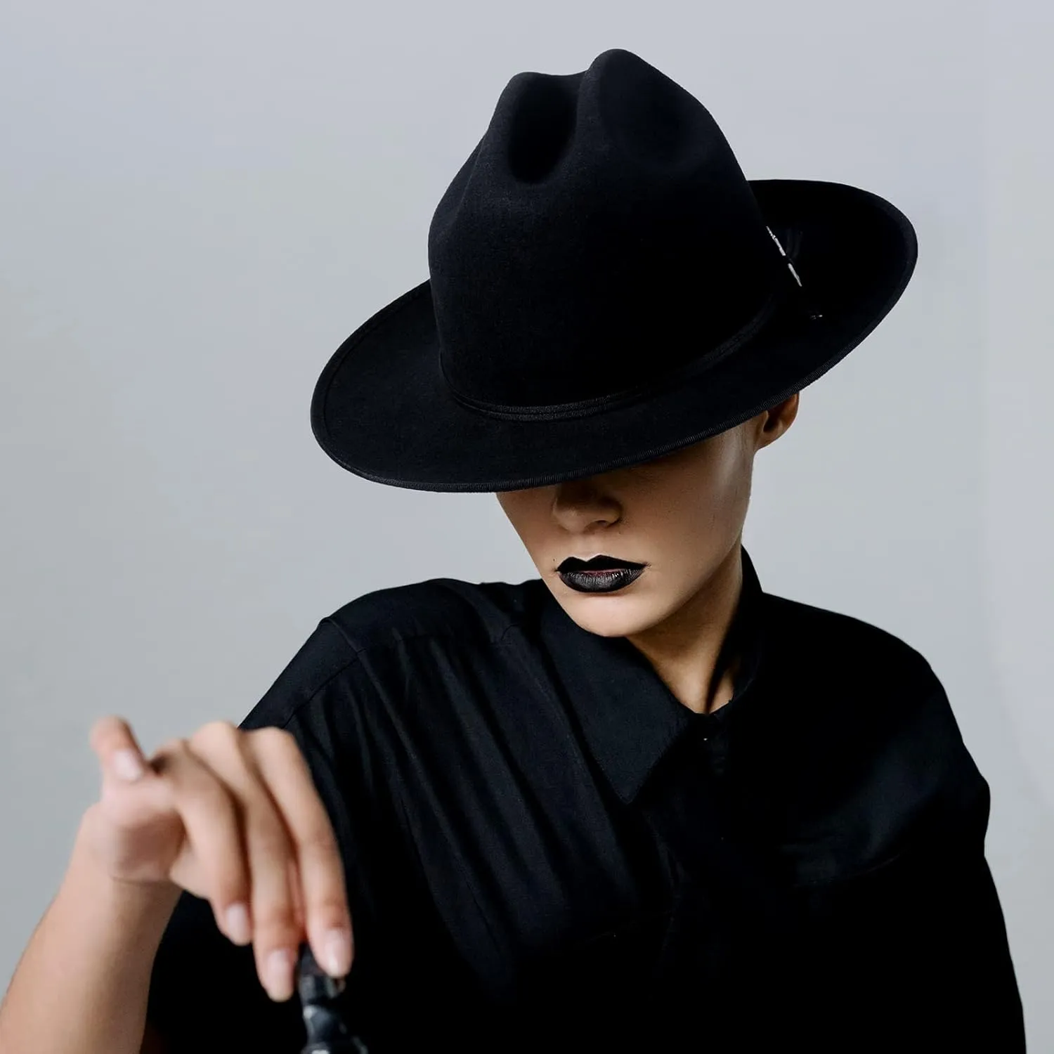 Open Road Hat Fedora Hat Pure Wool Felt Hat Vintage Rancher Hat Airway Vented Panama Hats for Men Women
