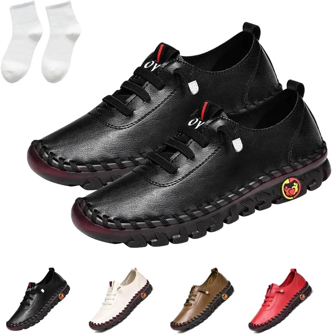 Ortho Stride Plus Shoes for Women, Ultra Soft Orthopedic Shoes, Breathable Round Head Soft Bottom Non-Slip Flat Shoes