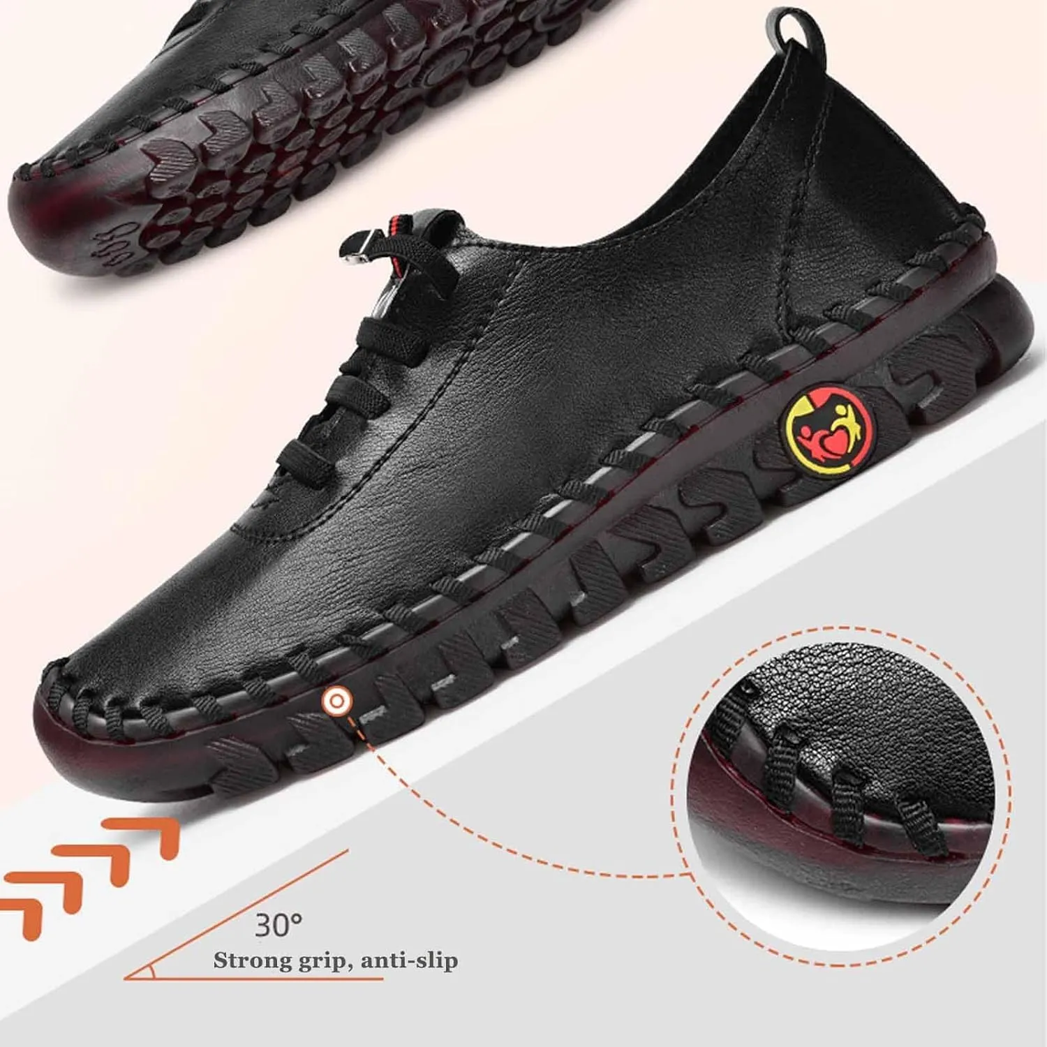 Ortho Stride Plus Shoes for Women, Ultra Soft Orthopedic Shoes, Breathable Round Head Soft Bottom Non-Slip Flat Shoes