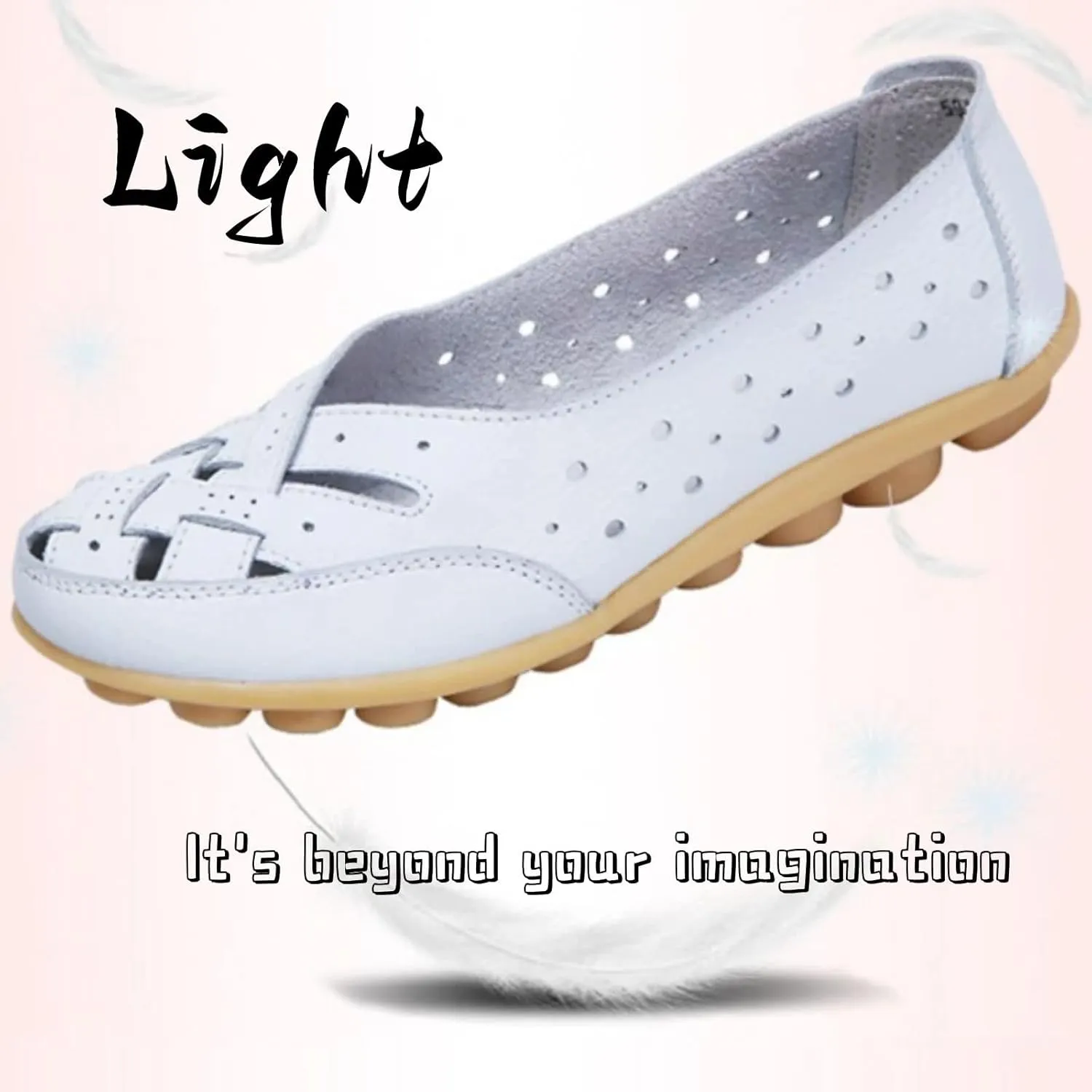 Orthopedic Loafers in Breathable Leather, Womens Casual Soft Leather Slip-on Flat Breathable Loafers，Women's Comfort Flat Orthopedic Sneakers