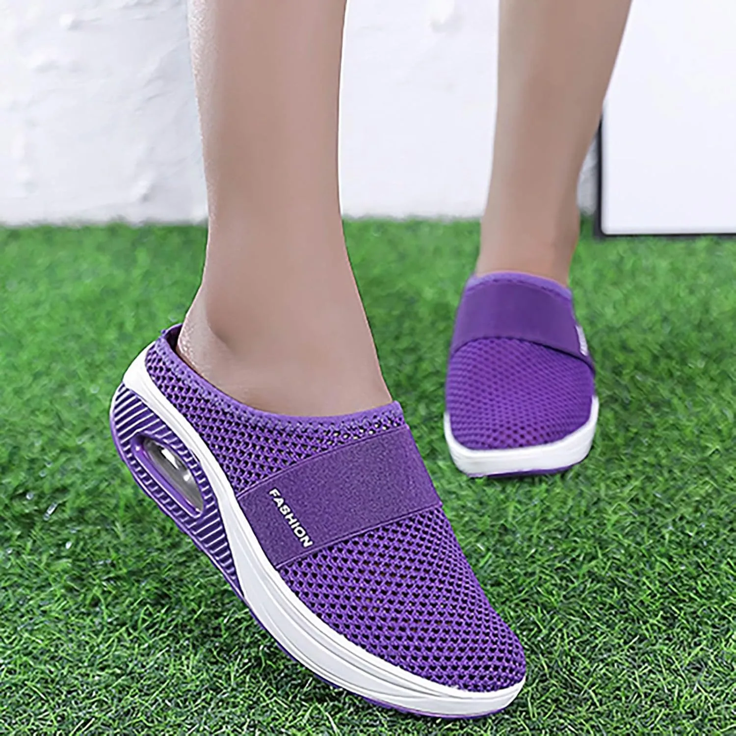 Orthopedic Sandals for Women Arch Support Sandals Mesh Air Cushion Sandal Breathable Closed Toe Slippers
