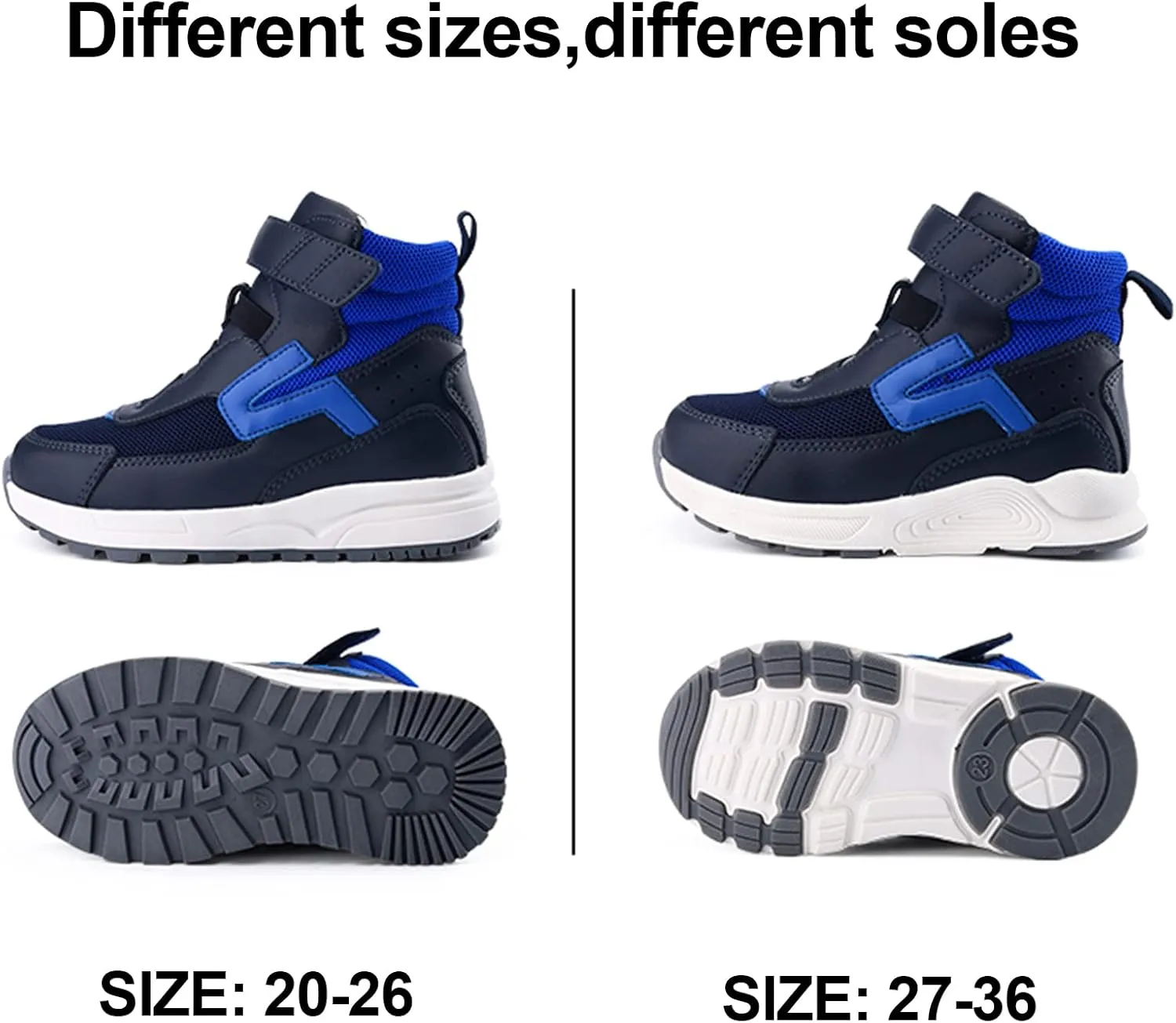Orthopedic Shoes for Kids,High Top Corrective Sneakers with Arch & Ankle Support for Girls and Boys' Flat Foot,Anti-Slip Soles