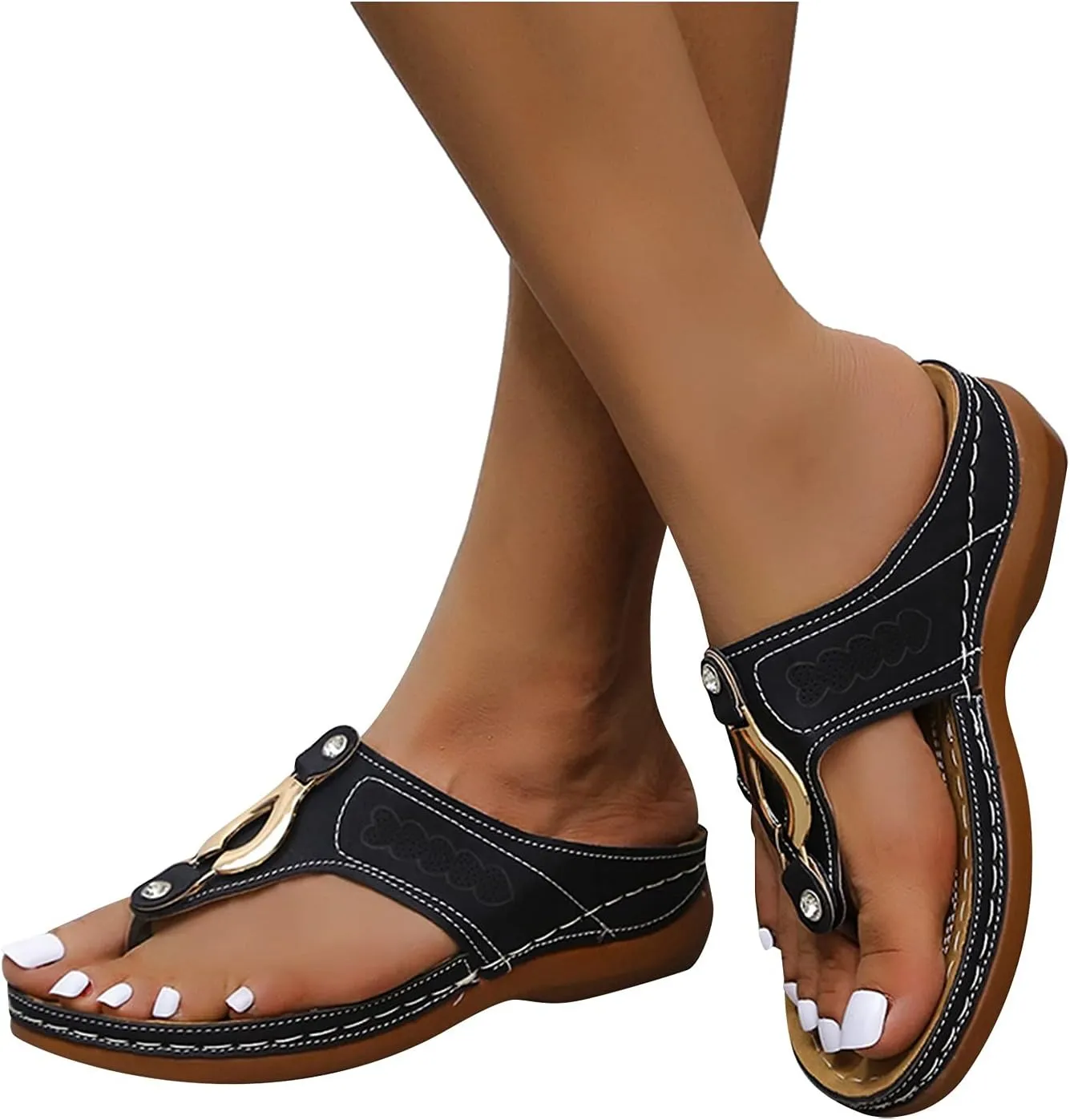 Orthopedic Wide Width Heels for Women Sandals Women Summer Flat Ladies Summer Sandals Foot Arch Supports Women's Orthopedic Platform Sneakers Tie Up Heels for Women