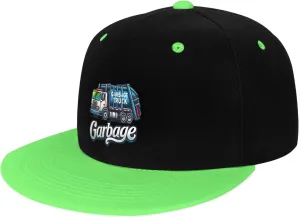 Outdoors Adjustable Snapback Garbage Truck Trash Hat Flat Bill Baseball Cap