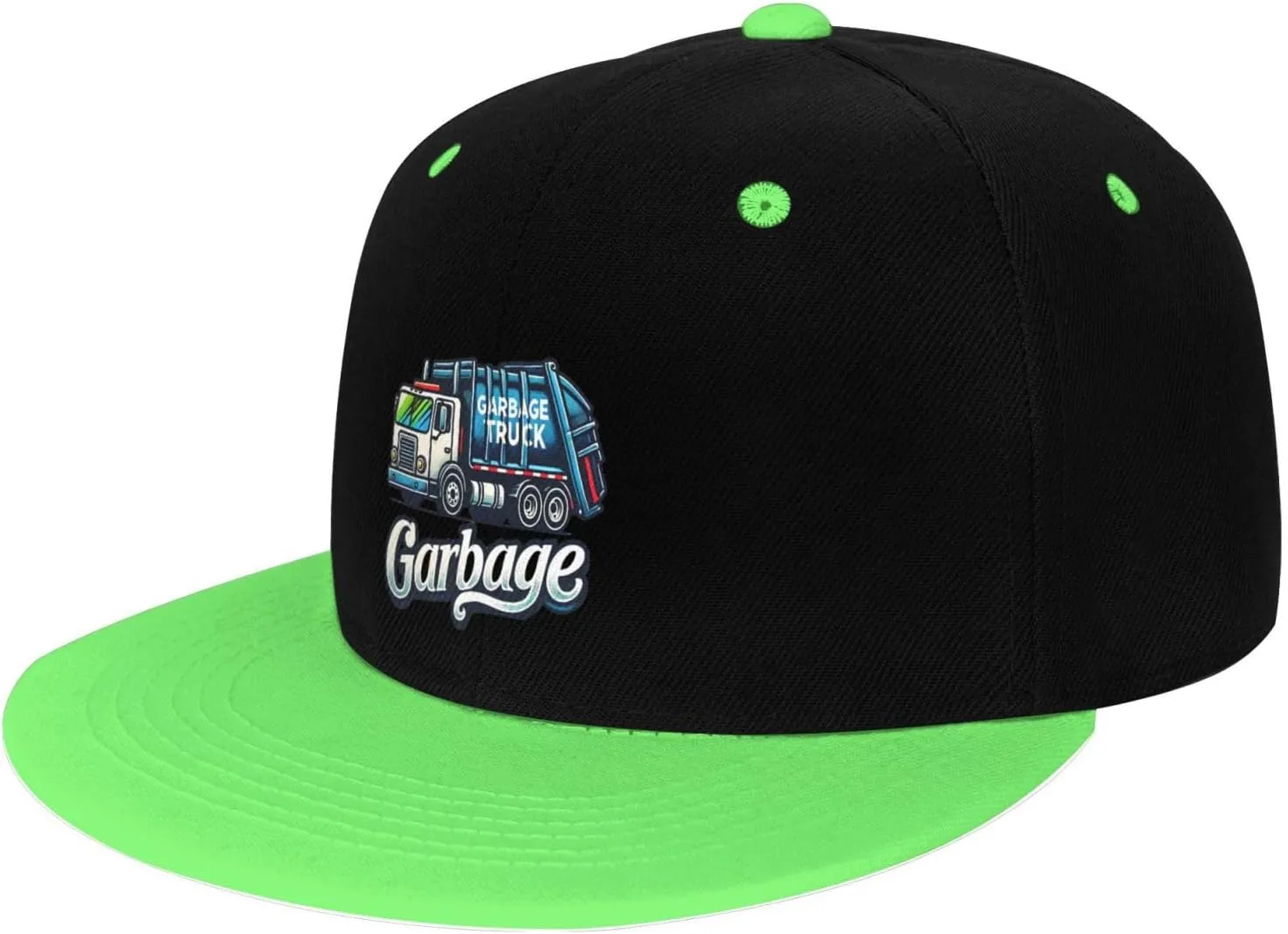 Outdoors Adjustable Snapback Garbage Truck Trash Hat Flat Bill Baseball Cap