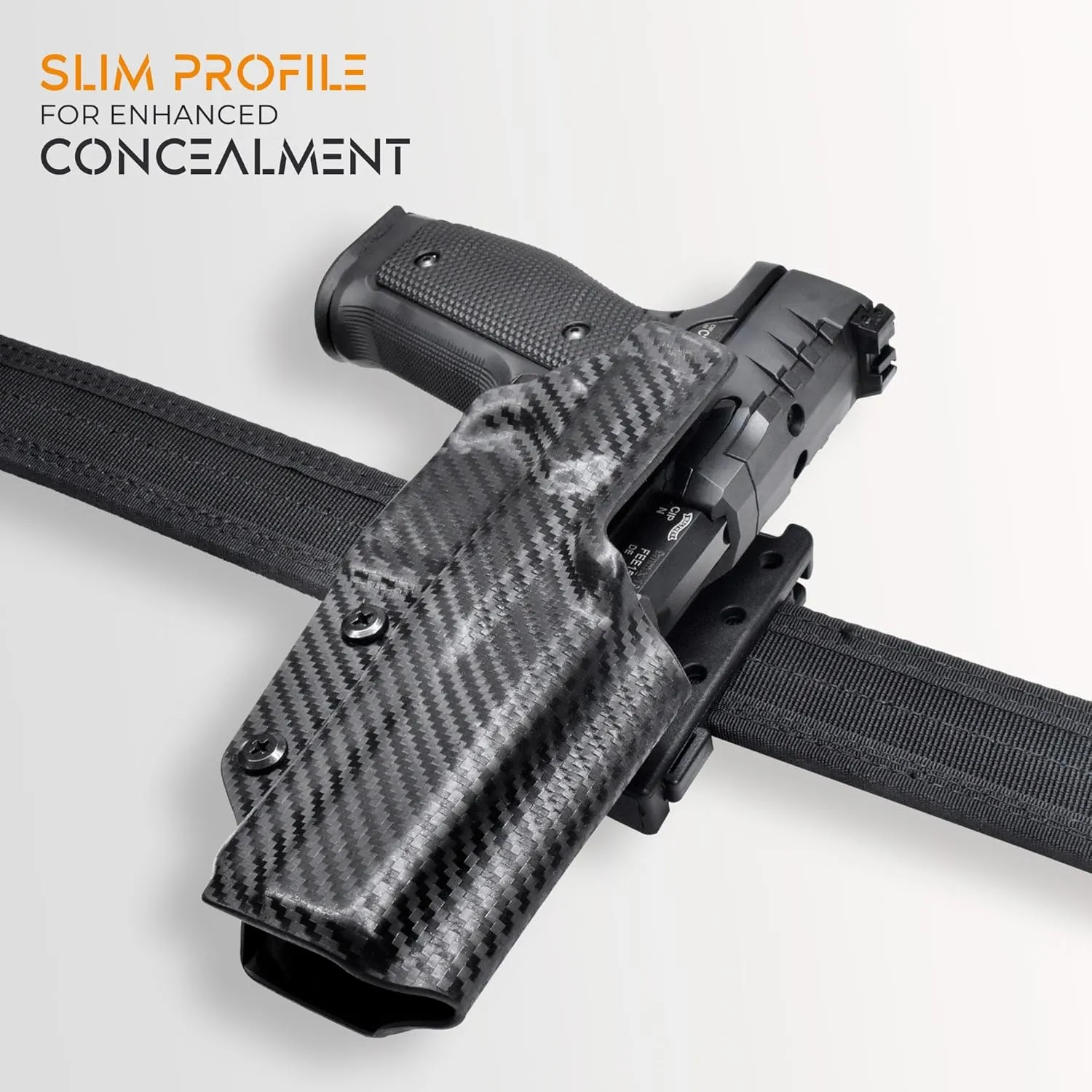 OWB Classic Clip-On Holster Fits Shadow Systems CR920 Combat Outside The Waistband Carry Gun Holster Kydex American Made Durable Lightweight Carry Gear
