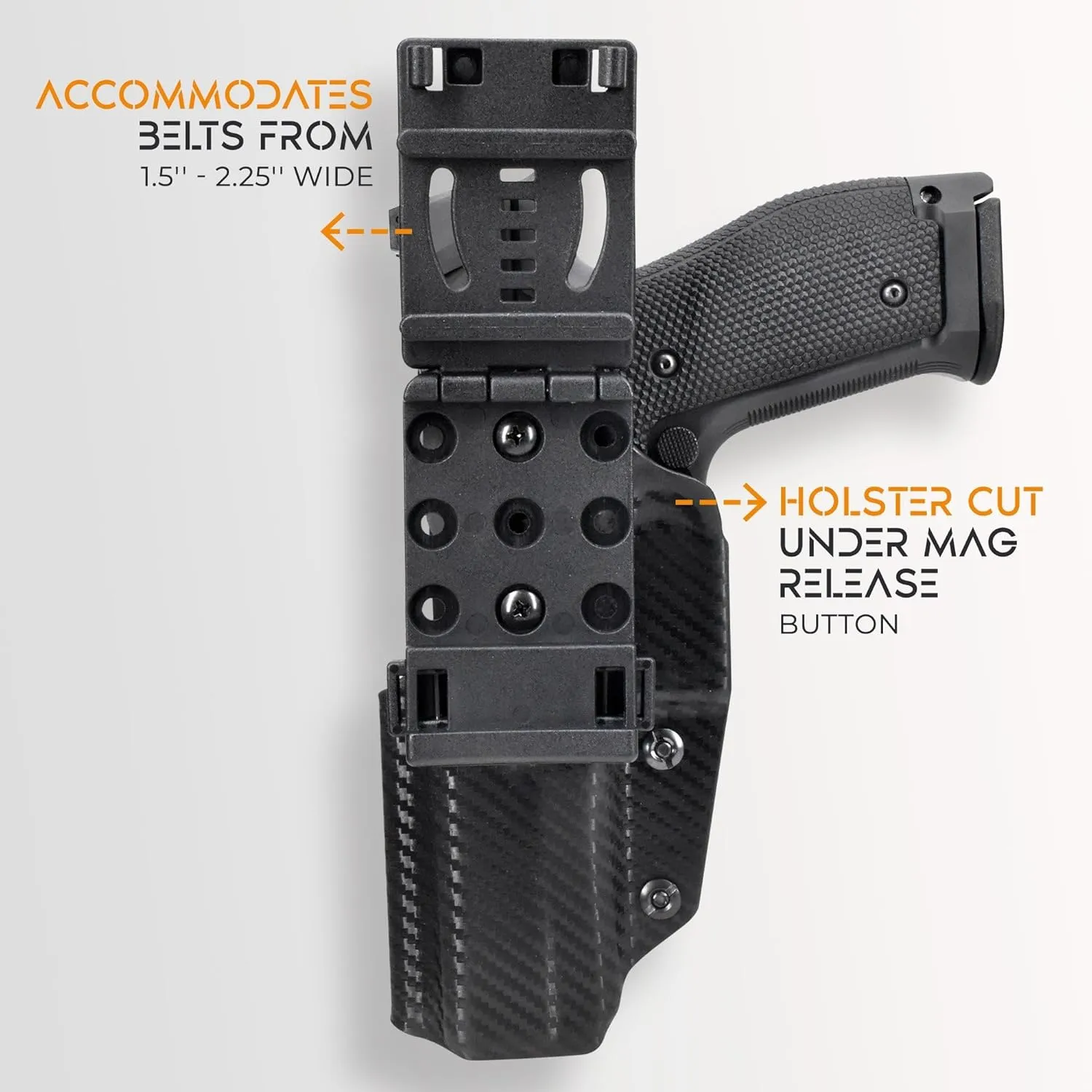 OWB Classic Clip-On Holster Fits Shadow Systems CR920 Combat Outside The Waistband Carry Gun Holster Kydex American Made Durable Lightweight Carry Gear