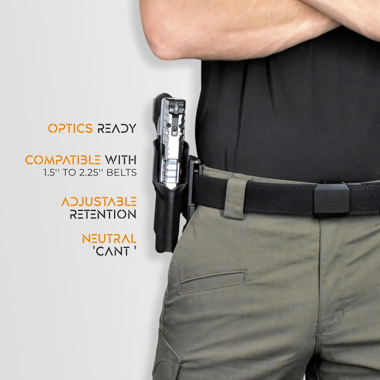OWB Classic Clip-On Holster Fits Shadow Systems CR920 Combat Outside The Waistband Carry Gun Holster Kydex American Made Durable Lightweight Carry Gear