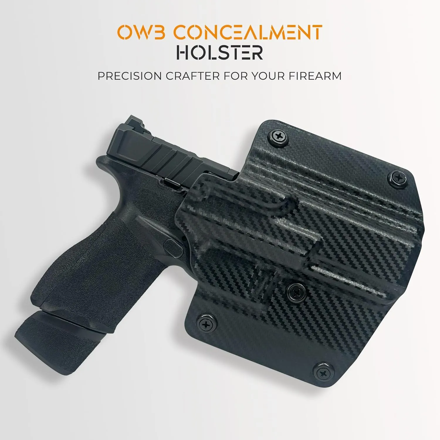 OWB Concealment Holster Fits Wilson Combat SFX9 4'' Outside The Waistband Kydex Gun Holster American Made Durable Lightweight Concealed Carry Gear