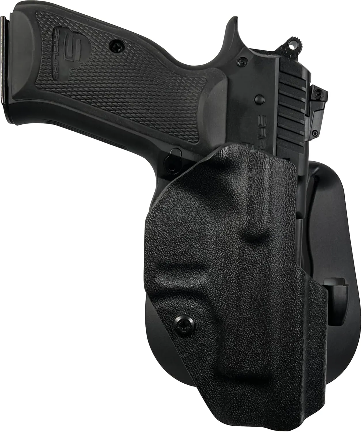 OWB Paddle Holster Fits Sarsilmaz P8S Outside The Waistband Carry Gun Holster Kydex American Made OWB with Paddle Attachment