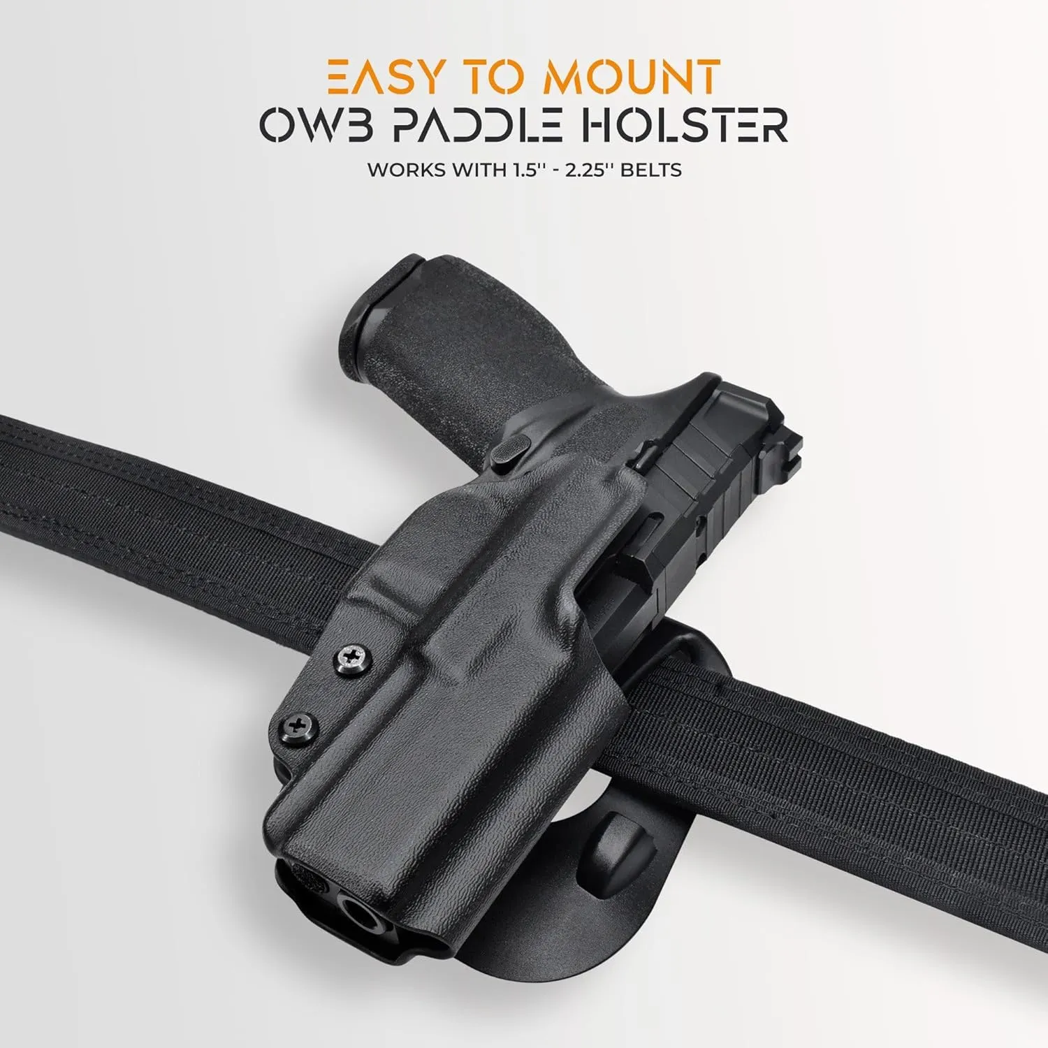 OWB Paddle Holster Fits Shadow Systems MR920 Outside The Waistband Carry Gun Holster Kydex American Made OWB with Paddle Attachment