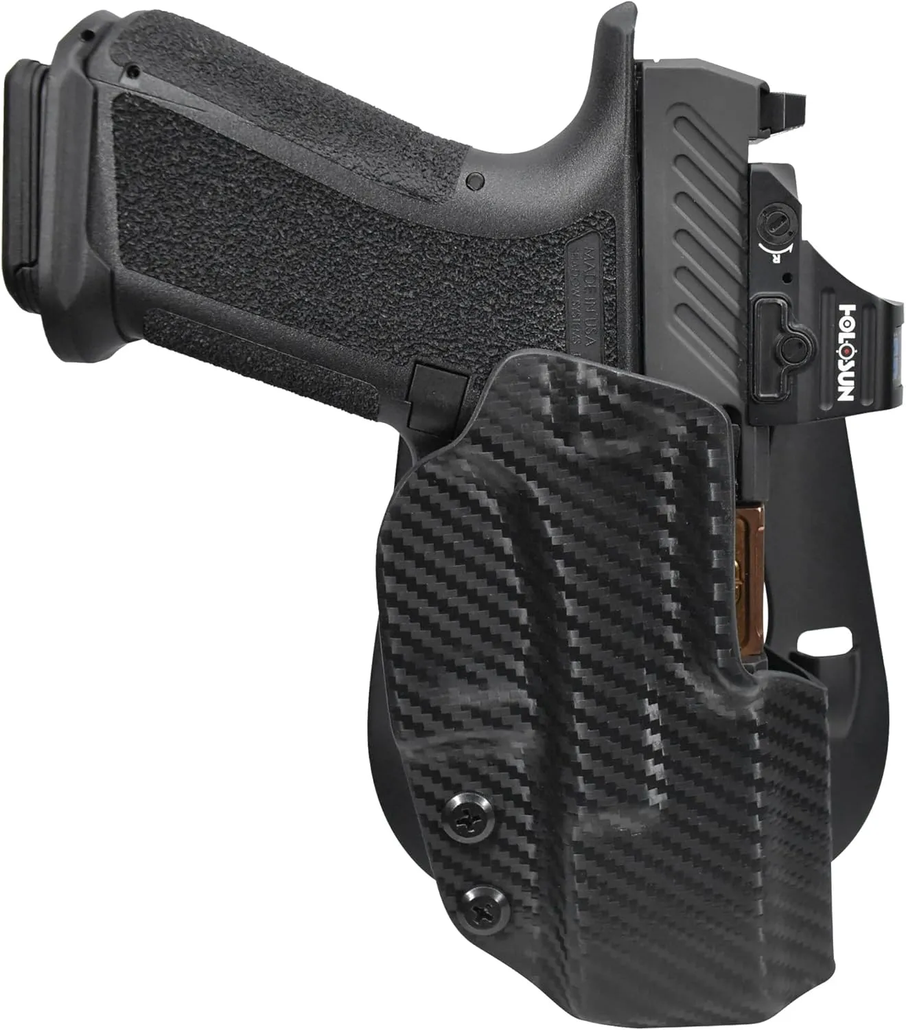 OWB Paddle Holster Fits Shadow Systems MR920 Outside The Waistband Carry Gun Holster Kydex American Made OWB with Paddle Attachment