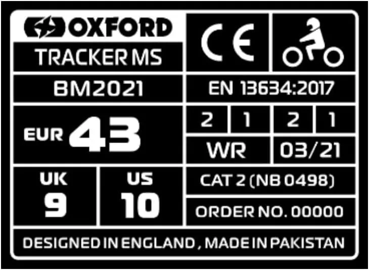 Oxford Men's Tracker 2.0 Motorcycle Boot