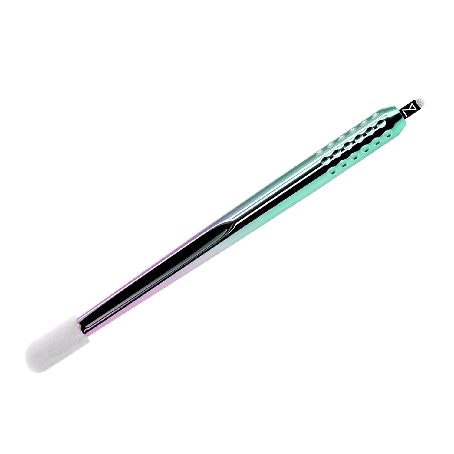PACK OF 10 - Mellie Microblading Disposable Microblading Pen with Pigment Sponge Disposable Tool For Creating Eyebrows Microblading Supplies (Rainbow, U18 NANO .15mm)