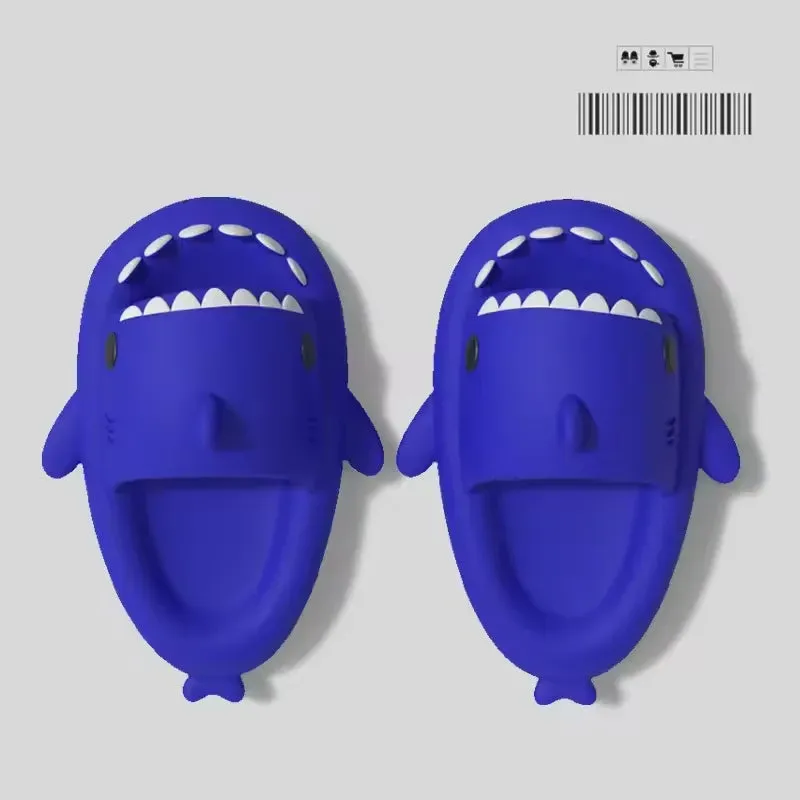 Parent-child Outdoor Slide EVA Soft Thickness Sole Shark Slipper For Kids