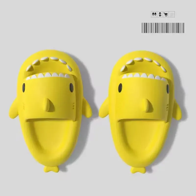 Parent-child Outdoor Slide EVA Soft Thickness Sole Shark Slipper For Kids