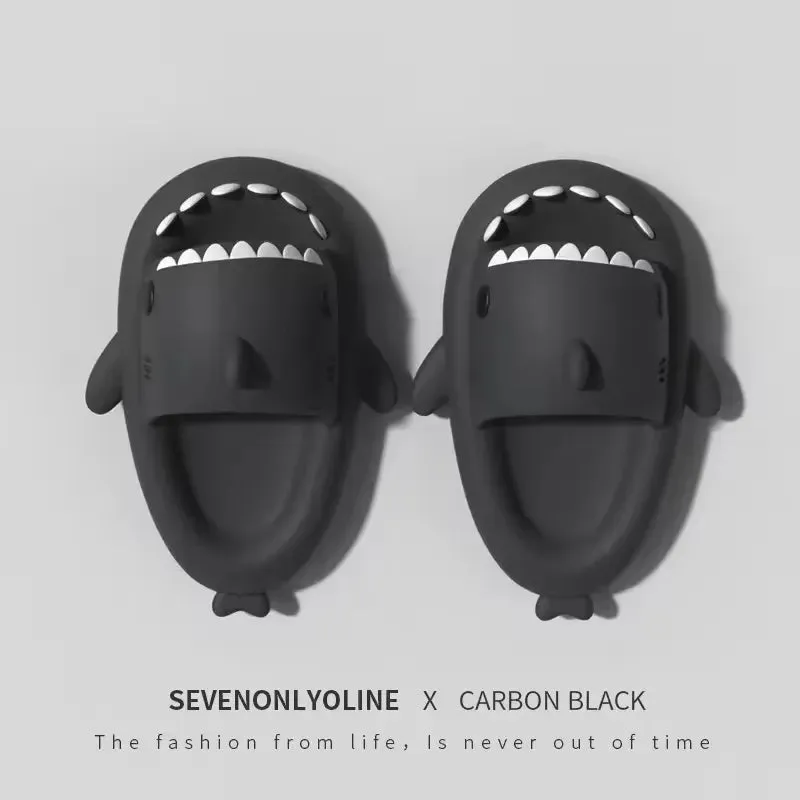 Parent-child Outdoor Slide EVA Soft Thickness Sole Shark Slipper For Kids
