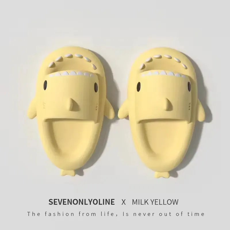 Parent-child Outdoor Slide EVA Soft Thickness Sole Shark Slipper For Kids