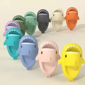 Parent-child Outdoor Slide EVA Soft Thickness Sole Shark Slipper For Kids