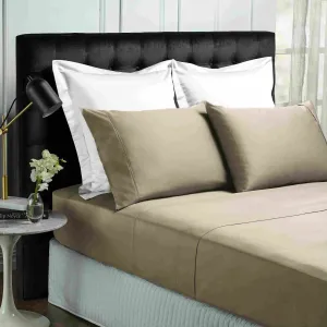 Park Avenue 500TC Soft Natural Bamboo Cotton Sheet Set Breathable Bedding - Queen - Pewter