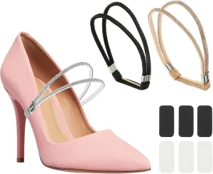 PATIKIL Elastic High Heels Shoe Straps, Rhinestone Shoe Lace for Heel