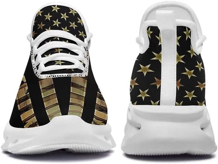 Patriotic Veterans Casual Sneaker American Flag Jogging Running Shoes Breathable Walking Flat Shoe for Men Women
