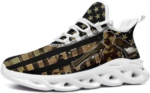 Patriotic Veterans Casual Sneaker American Flag Jogging Running Shoes Breathable Walking Flat Shoe for Men Women