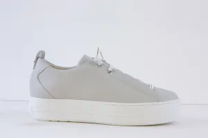 PAUL GREEN - 5017-36X LACED WEDGE FASHION SHOE - LIGHT GREY