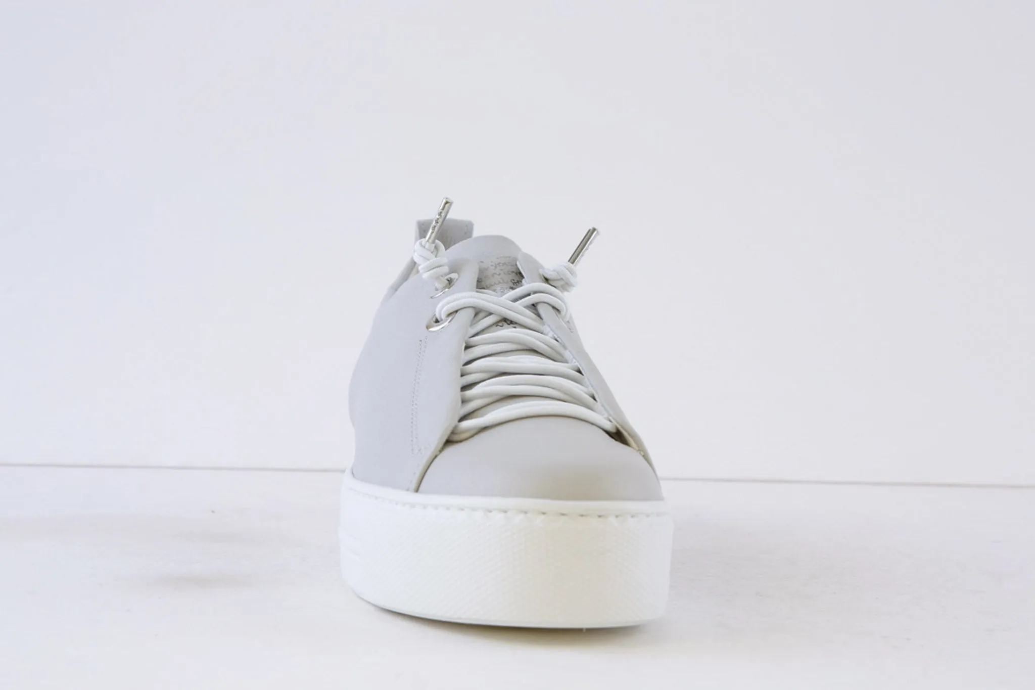 PAUL GREEN - 5017-36X LACED WEDGE FASHION SHOE - LIGHT GREY
