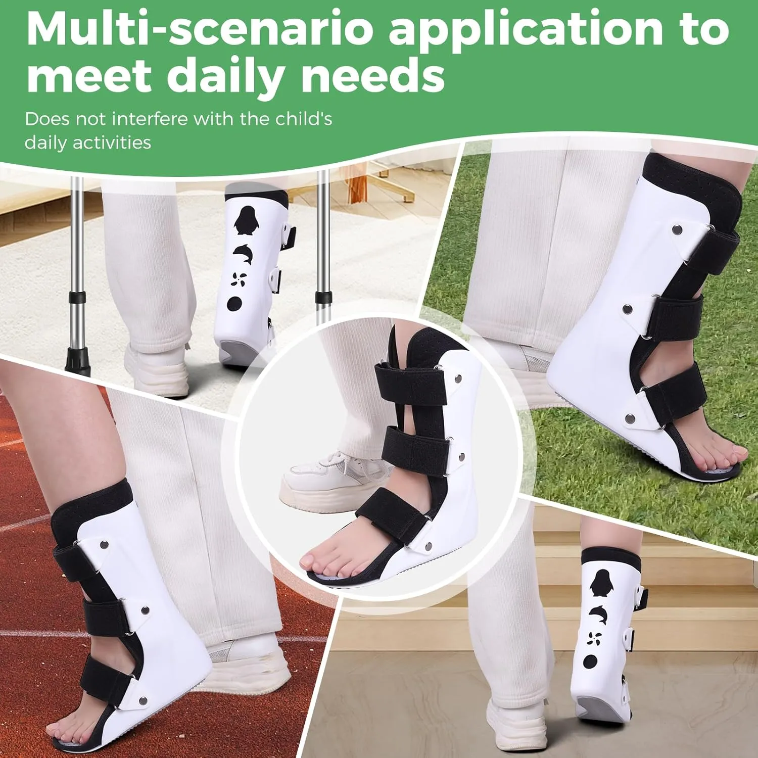 Pediatric Walking Boot For Kids,Fracture Boot for Kids, Orthopedic Support Shoe for Youth Ankle Break Injury, Kid's Stress Metatarsal Bone Fracture, Broken Foot or Toe Recovery Cast, Left(M)