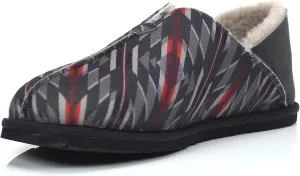 PENDLETON Men's Couch Cruiser Slippers – Double-Face Shearling with Patterned Collapsible Heels and Indoor/Outdoor Sole