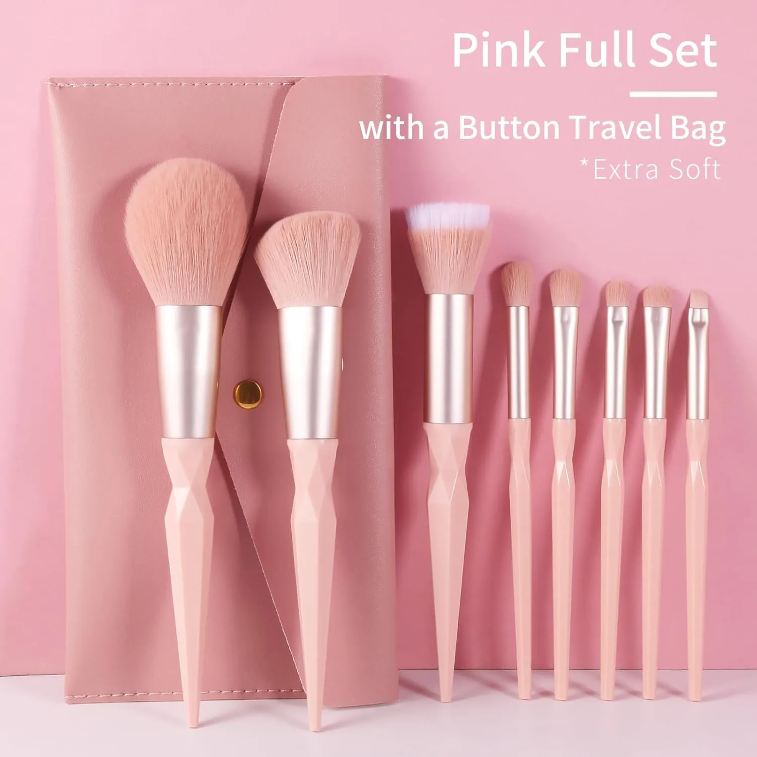 Pink Makeup Brush Set Professional, Vegan Makeup Brushes Set with Case, Cosmetic Brushes Makeup Set, Make up Brushes Vegan, Make up Brushes Set Professional, Colorful Makeup Brush Set Vegan.