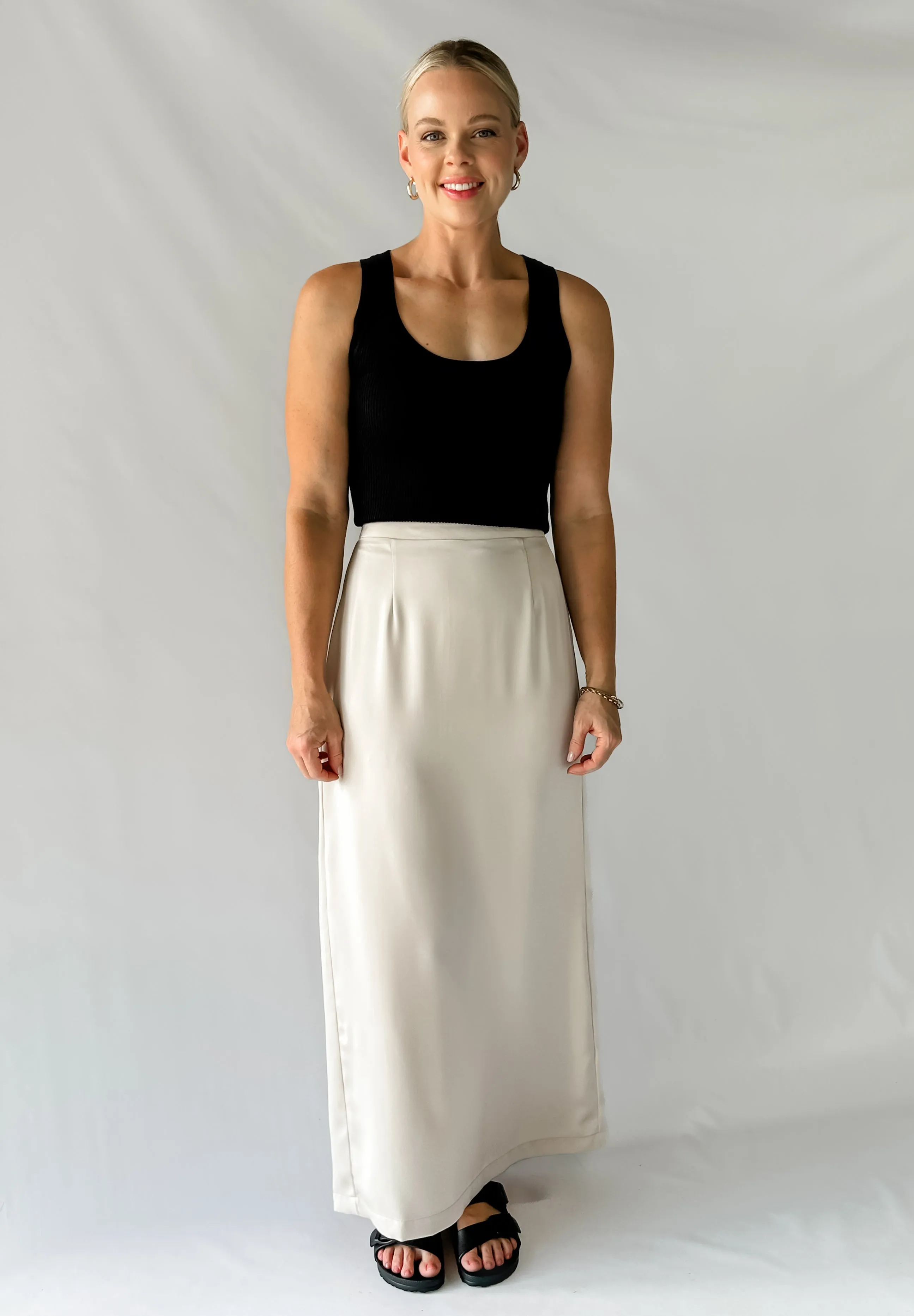PIPER SLIP SKIRT - CHAMPAGNE