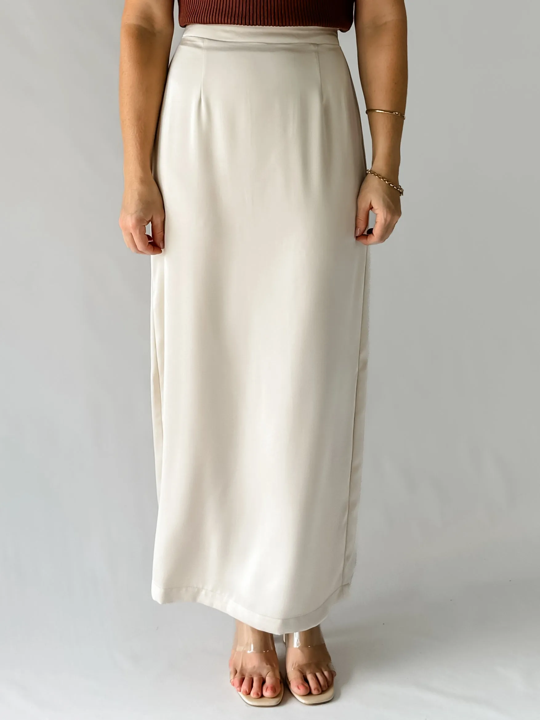 PIPER SLIP SKIRT - CHAMPAGNE