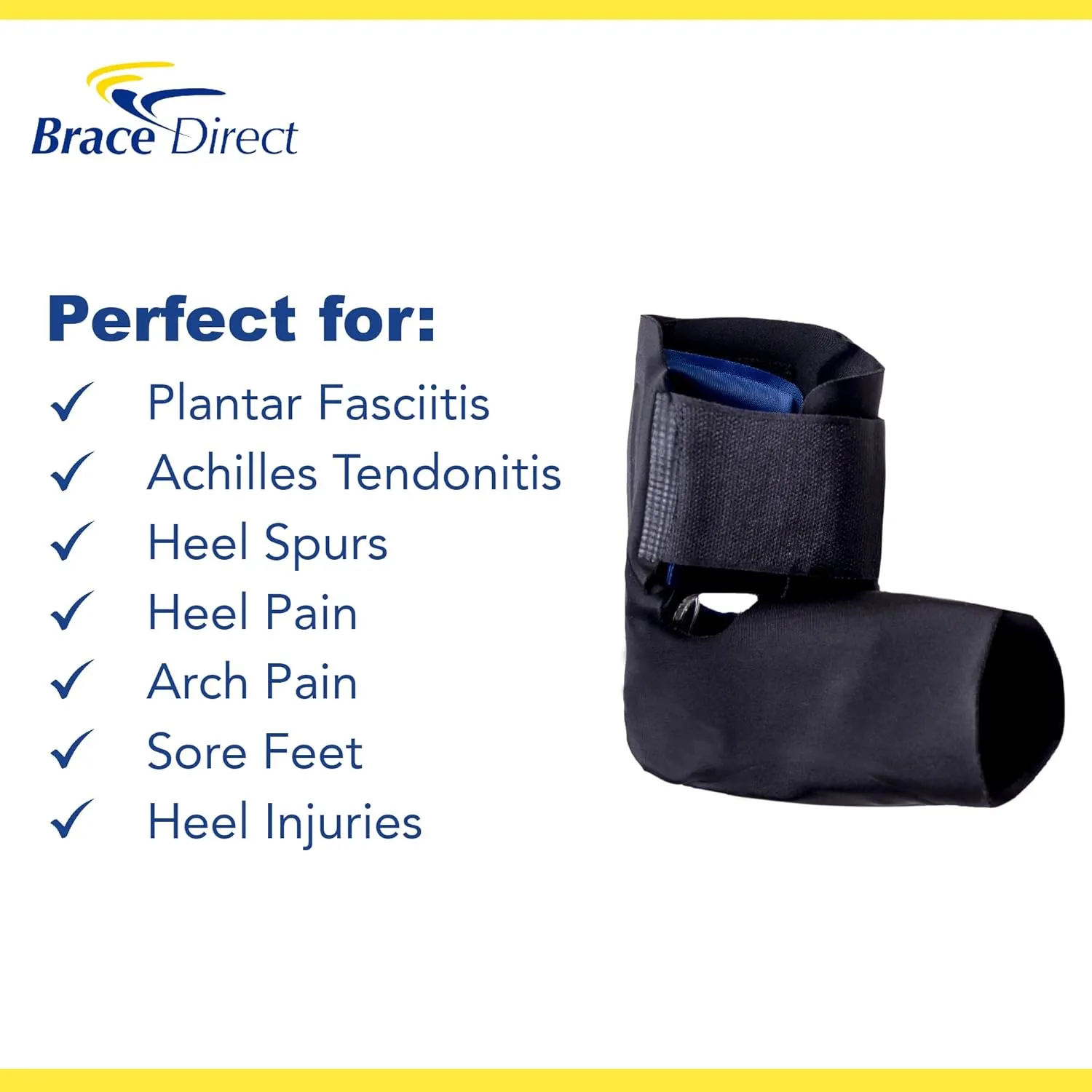 Plantar Fasciitis Air Wrap – Lightweight Adjustable Heel & Achilles Support Cushion for Heel Spurs and Foot Pain PDAC L1902 – Size XL (US Shoe Men 14   / Women 15  )