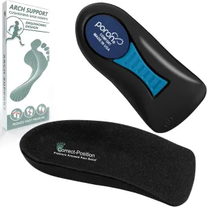 Plantar Fasciitis Relief Arch Support Shoe Inserts for Women and Men, Heel Cup for Heel Pain Relief, Achilles Tendonitis Relief and Max Anti-Shock, Heel Pads for Heel Spur Relief and Heel Lift