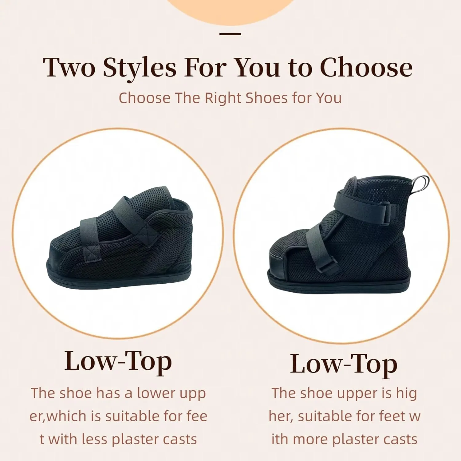 Plaster Protection Shoes,Fracture Shoes,Shoes for Foot Injuries,Postoperative Recovery Plaster Shoe Covers,Adjustable Medical Walking Shoes for Postoperative Use,High Top
