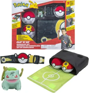 Pokémon pkw0229 Bandolier Set (Repeat, Poke Ball and Bulbasaur, Belt, Bag) W2, Multicolor