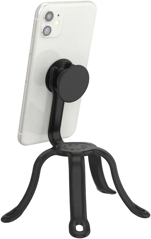 PopSockets Flexible Phone Mount & Stand, Phone Tripod Mount, Universal Device Mount - Black small