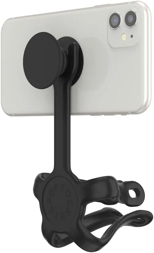 PopSockets Flexible Phone Mount & Stand, Phone Tripod Mount, Universal Device Mount - Black small